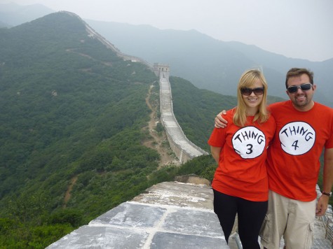 Arbucci and his wife stand on an unrestored section of the Great Wall of China during the summer of 2014 (photo courtesy of Arbucci).